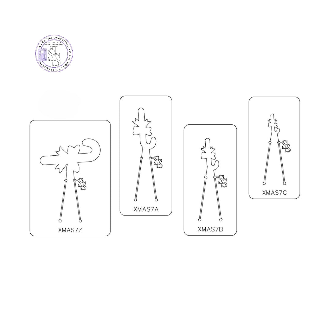 PANCAKE DIE XMAS7 CANDYCANE/BOW